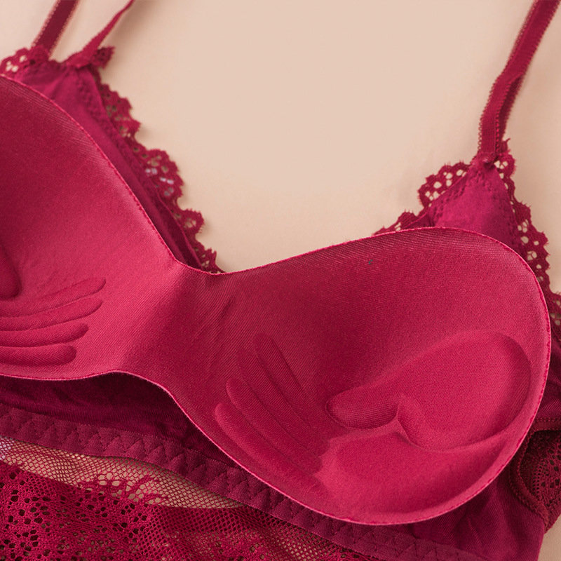 3D Sexy Lingerie Seamless Spor - Lace Bralette Set recension och pris