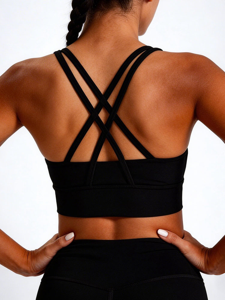 New Women's Solid Color High I - Sports Bra Racerback recension och pris