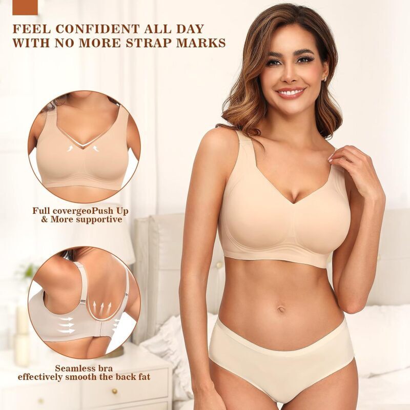 Women's Seamless Wireless Push - Mastectomy Bra Pocket recension och pris