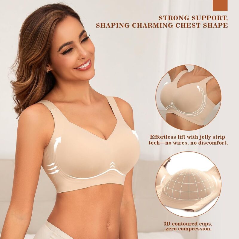 Women's Seamless Wireless Push - Mastectomy Bra Pocket recension och pris