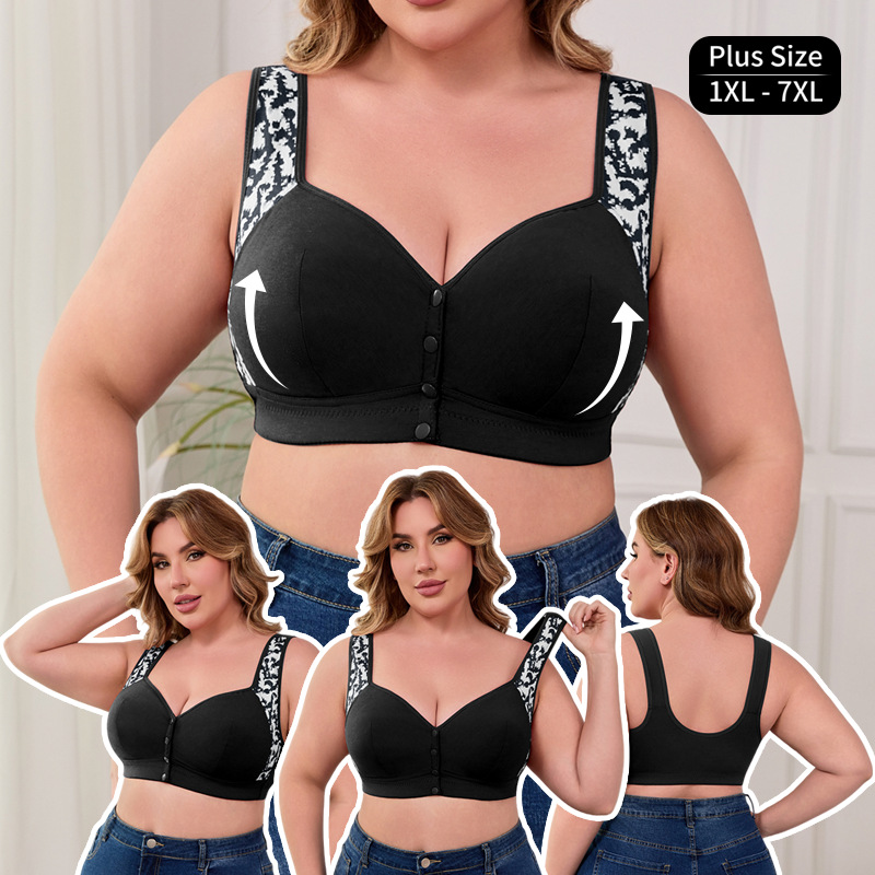 XL-7XL Plus Size Front Buckle  - Wirefree Bra Comfort recension och pris